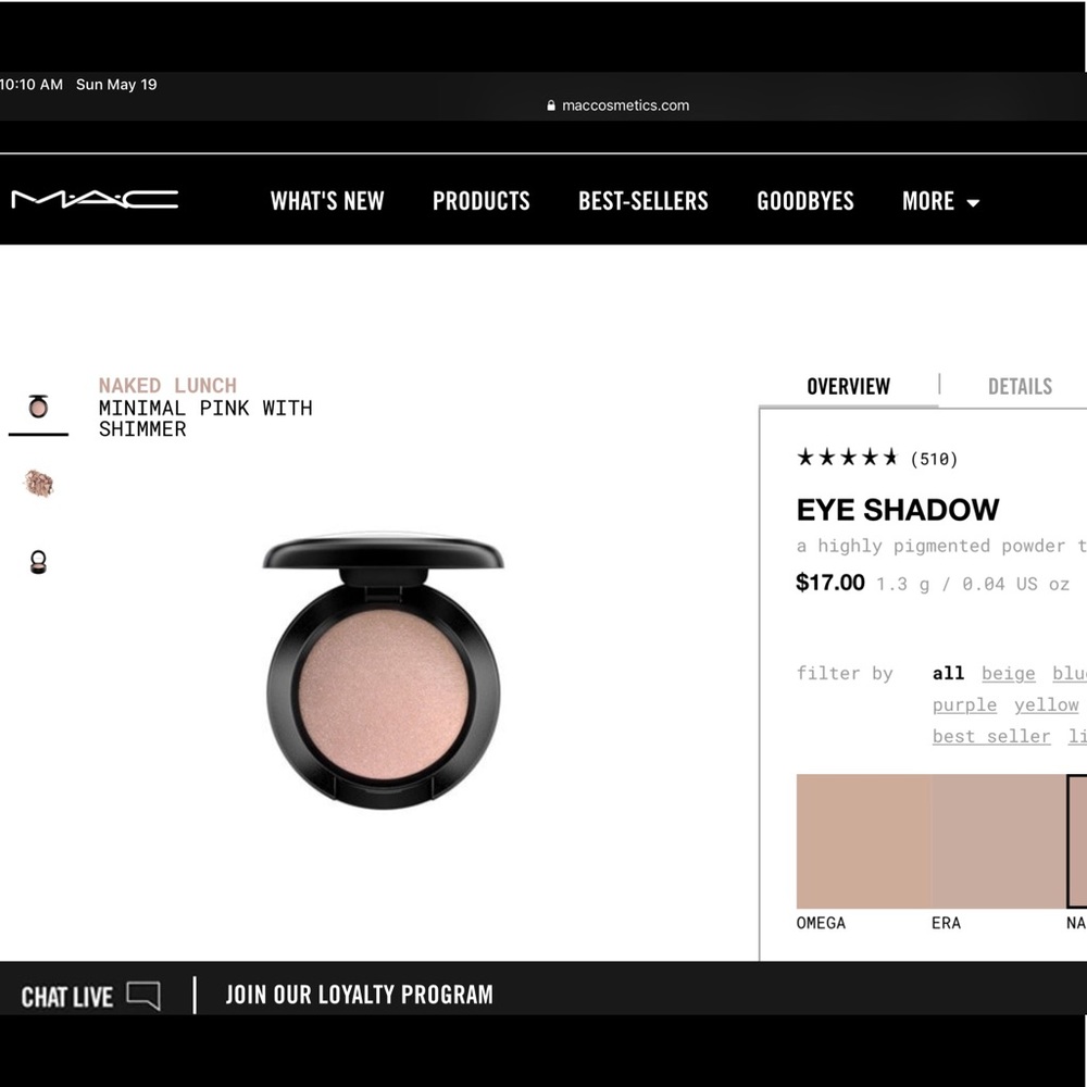 MAC Naked Lunch Eyeshadow new in box